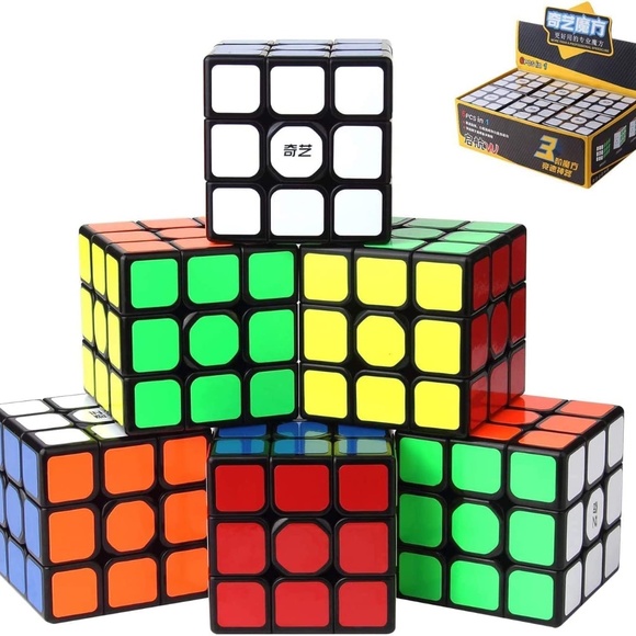 Speed Cube, [6 Pack] 3x3x3 56mm Full Size Magic Cube Set, Easy Turning Toys NEW - Picture 1 of 16